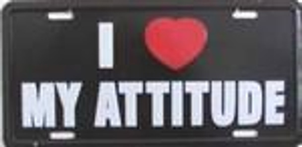 I Love My Attitude License Plate