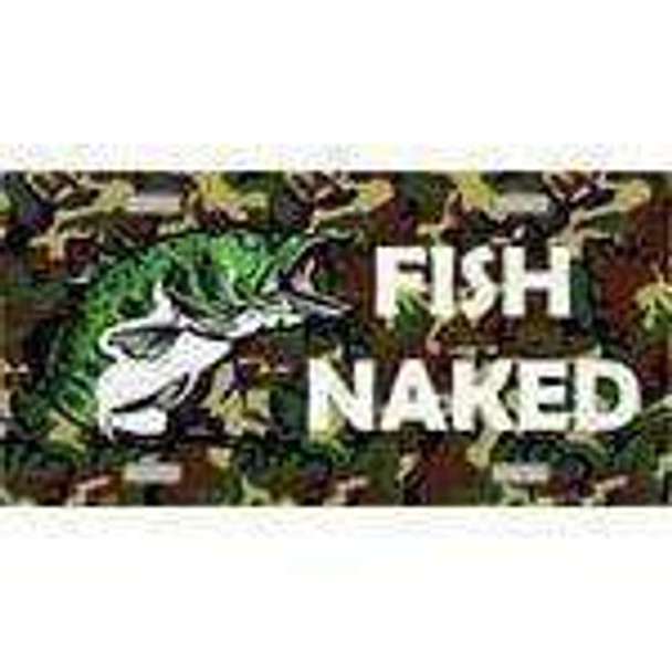 Fish Naked License Plate