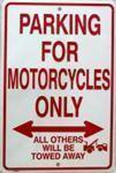 Motorcycle Parking Only Sign