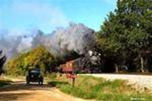 Coal Fired Locomotive meets Ford Model A Parking Sign