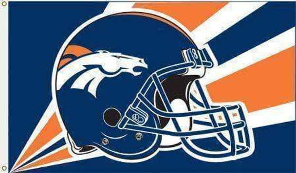 Denver Broncos Helmet Flag 3 x 5 ft