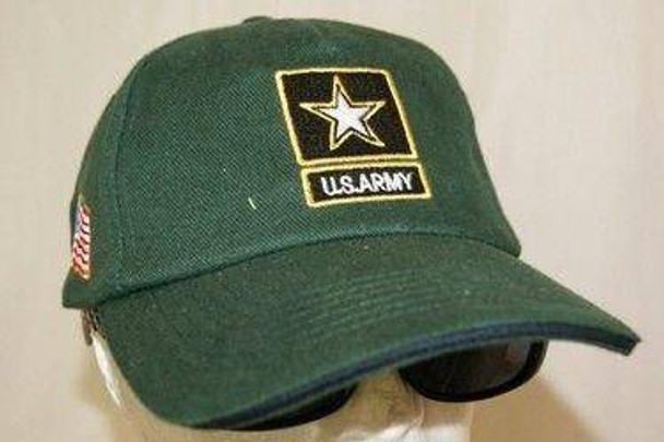 Green United State Army with Star Cap
