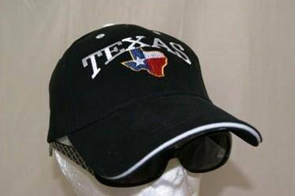 Black Texas Map Cap