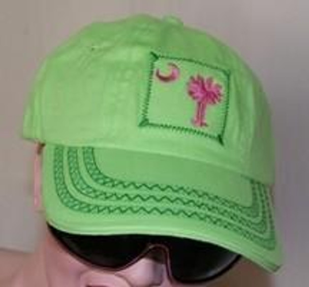 Green and Pink Patch South Carolina Cap