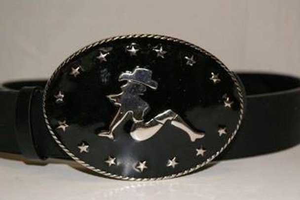 Cowboy Girl Belt Buckle