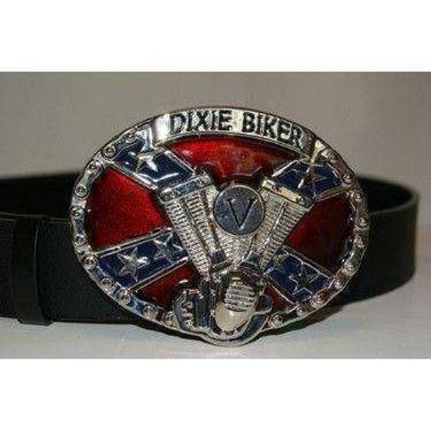 Dixie Biker Belt Buckle