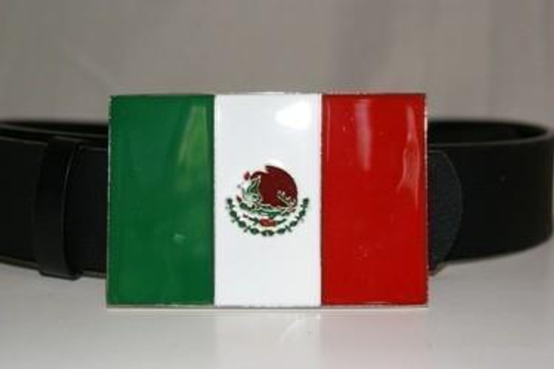 Mexico Flag Belt Buckle