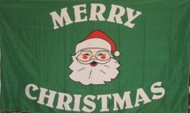 Merry Christmas Flag - Green - 3x5 ft. Economical