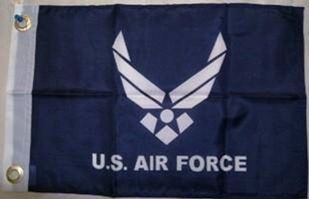 Air Force Wings Blue Flag 12 x 18 inch with grommets