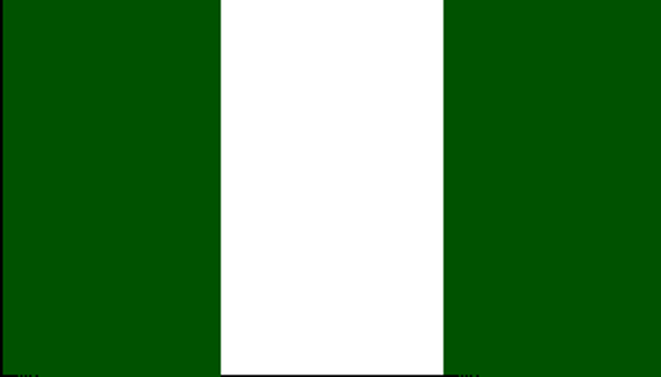 Nigeria Flag 12 X 18 inch on stick