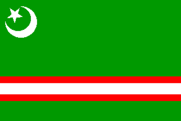 Chechnya with Crescent Flag 3x5 ft. Standard