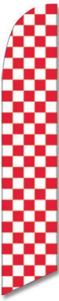 Red and White Checkered Advertising Banner (banner only)