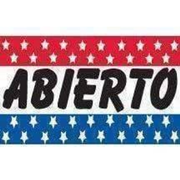 Abierto Slogan Flag 3 X 5 ft. Standard