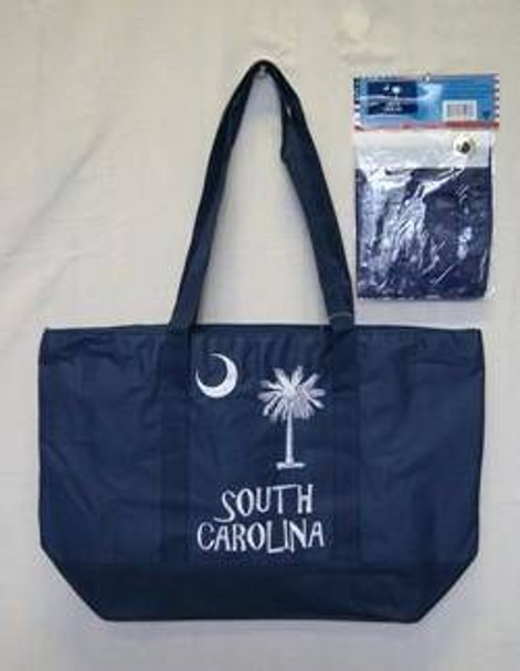 Navy Blue South Carolina Beach Bag