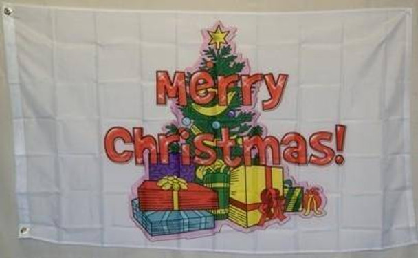 Merry Christmas with Gifts Flag 3x5 ft. Economical