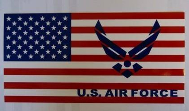 USA Flag and Air Force Bumper Sticker