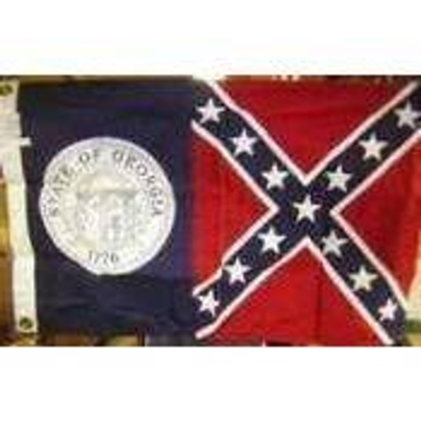 Old Georgia State Flag 1956-2001 3 x 5 ft. cotton