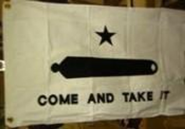 Texas Gonzales Cannon Cotton Flag 2 x 3 ft.
