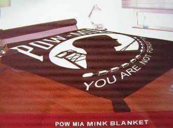 Queen Sized Bed POW MIA Mink Blanket