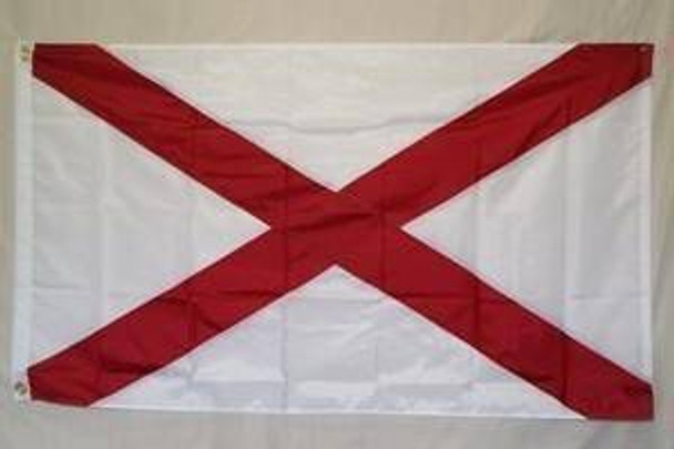 State of Alabama Nylon Embroidered Flag 4 x 6 ft.