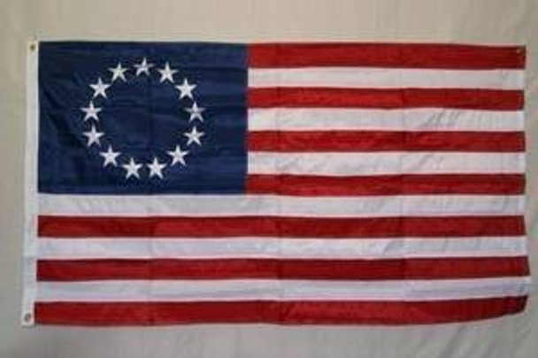 Betsy Ross Flag 5 X 8 Nylon Fully Sewn Flag (USA Made)