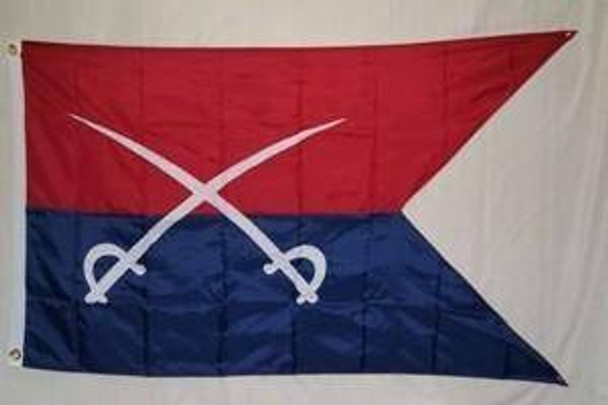 Custer Battle Flag, General Custer Cutlass Flag Nylon Embroidered Flag 3 x 5 ft.