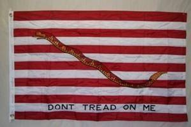 First Navy Jack DONT TREAD ON ME Nylon Embroidered Flag 3 x 5 ft.