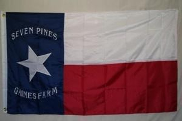 Texas Hoods Brigade (Seven Pines) Flag Nylon Embroidered 3x5 ft