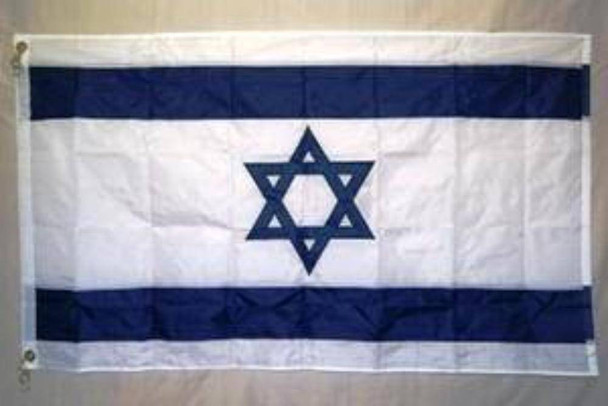 3x5 Israel Flag Nylon Embroidered Star of David