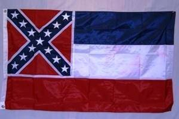 State of Mississippi Flag Nylon Embroidered 2 x 3 ft.