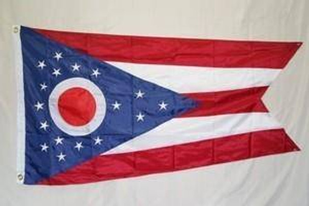 State of Ohio Flag Nylon Embroidered 4 x 6 ft.