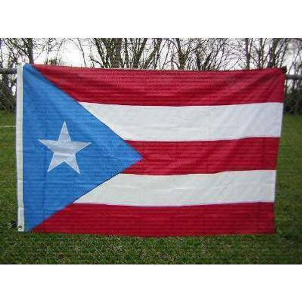 Puerto Rico Flag Nylon Embroidered 5 x 8 ft.