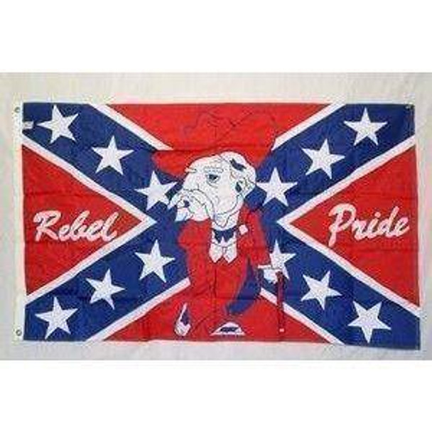 Rebel Pride Flag Nylon Embroidered 2 x 3 ft.