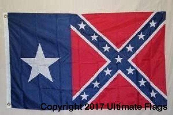 Texas Battle Flag Nylon Embroidered 3 x 5 ft.