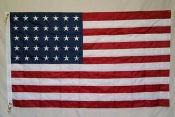 35 Star USA Flag - Linear Nylon Embroidered 3x5 ft