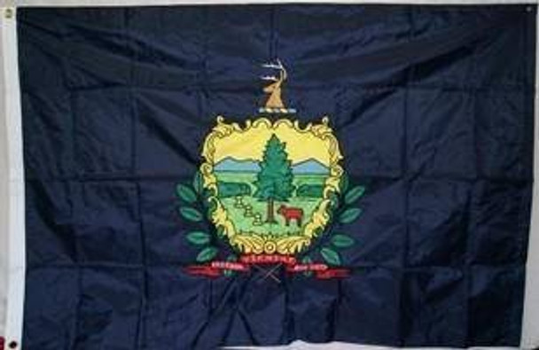 State of Vermont Nylon Embroidered 3x5 ft.