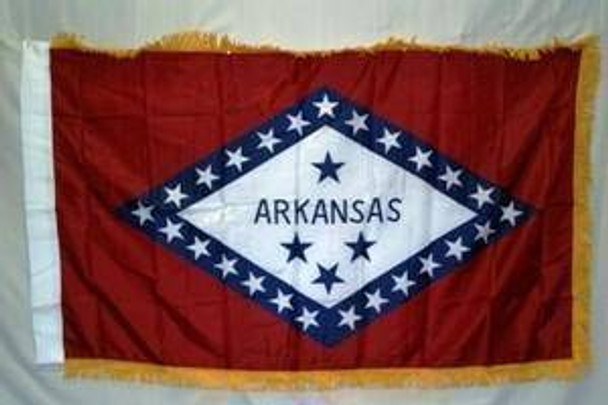 Arkansas Standard Printed Flag 3x5 ft. - with Fringe