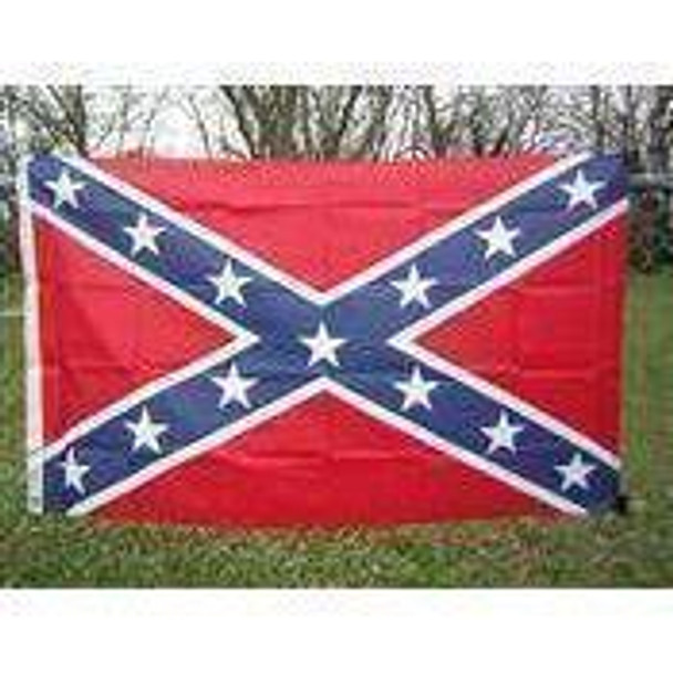 Rebel Flag 12 x18 inch with grommets - Nylon Printed Flag