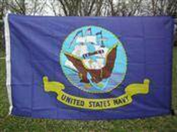 US Navy Flag - 3 x 5 ft -  Nylon Printed