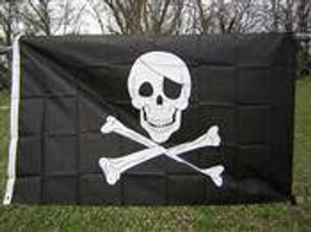 Pirate with Patch Nylon Printed Flag 3 x 5 ft.