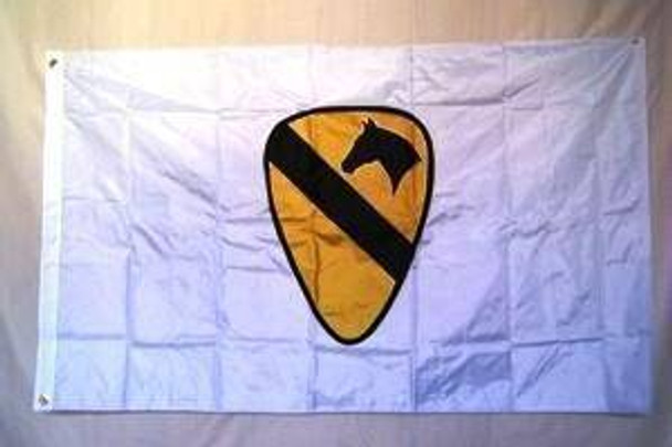 1st Cavalry Division ( White) Flag Double Nylon Embroidered 3 x 5 ft.