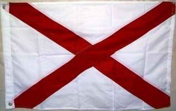 State of Alabama Flag Double Nylon Embroidered 2 x 3 ft.