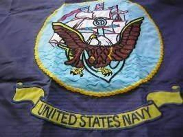 Navy Flag  Nylon Embroidered 3x5 ft