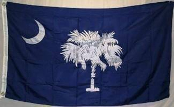 South Carolina Flag 3x5 ft 2 ply  Nylon Embroidered