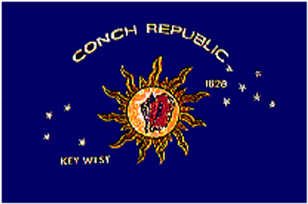 Conch Republic Flag - Key West Flag - 12 X 18 inch with grommets Standard
