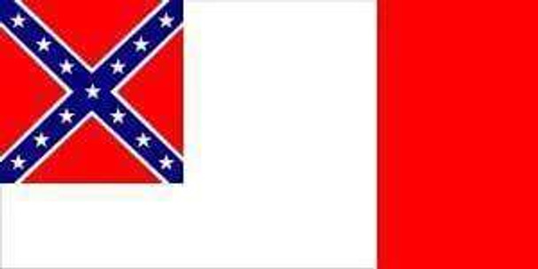 Third (3rd) Confederate Flag 2 X 3 ft. Junior