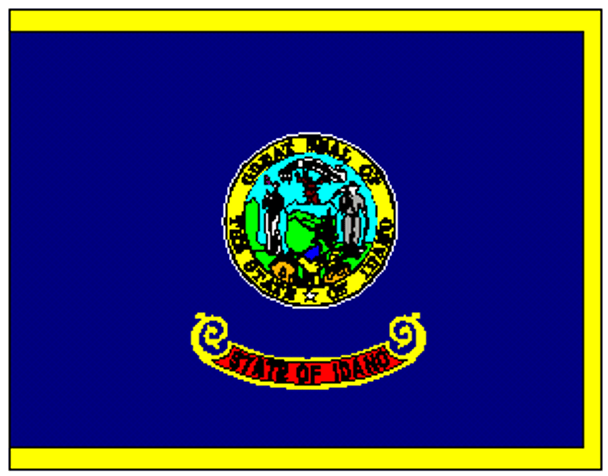 State of Idaho Flag 4 X 6 inch on stick