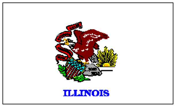 State of Illinois Flag 4 X 6 Inch pack of 10