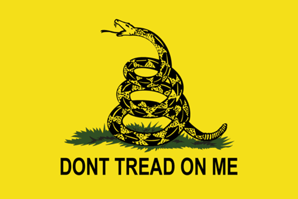 Gadsden Flag, Don t Tread on Me Flag (yellow) 4 X 6 Inch pack of 10