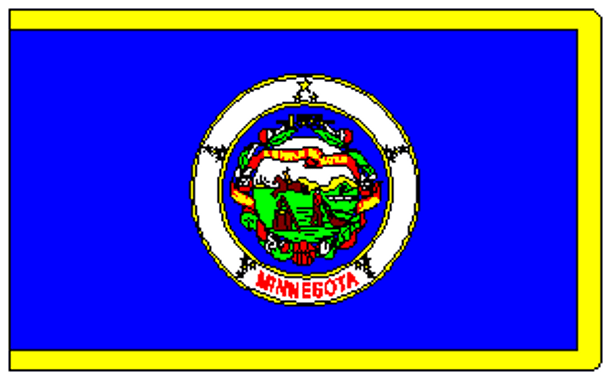 State of Minnesota Flag 4 X 6 Inch pack of 10